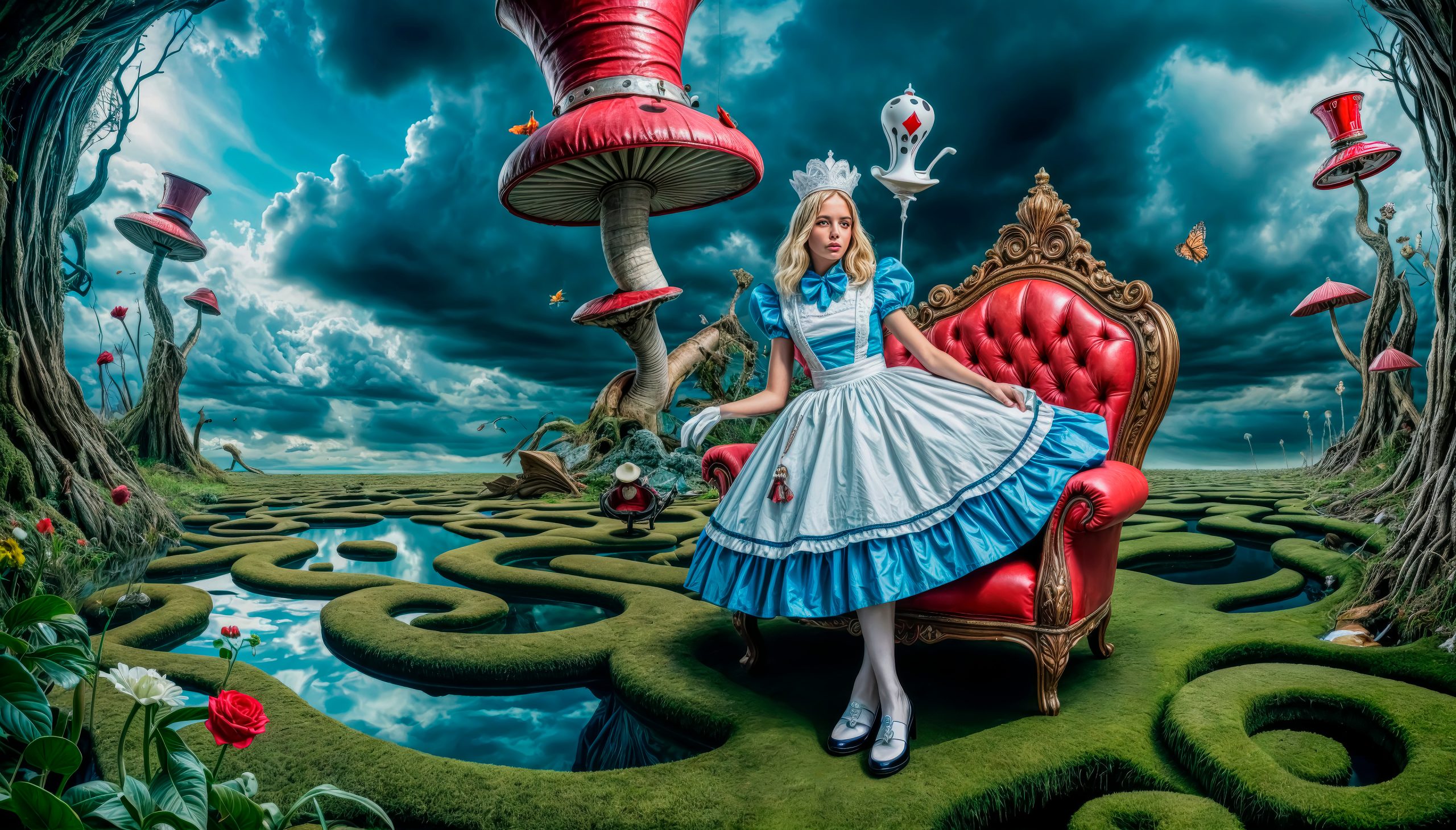 写真集　 ALICE in Wonderland AI-generated Alice from. Art Prints, Posters & Puzzles from